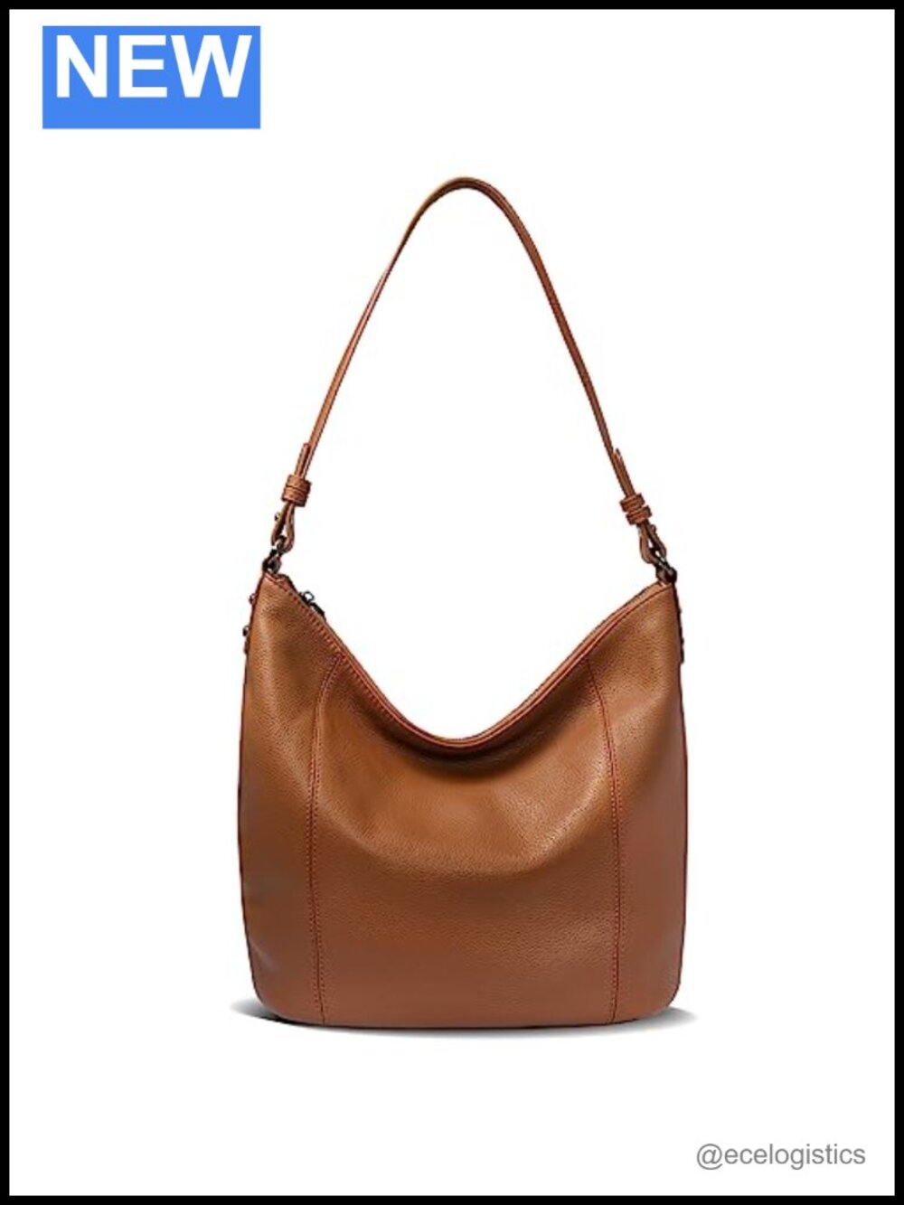 Genuine Leather Bucket Bag Hobo Shoulder Handbag Women's Purse